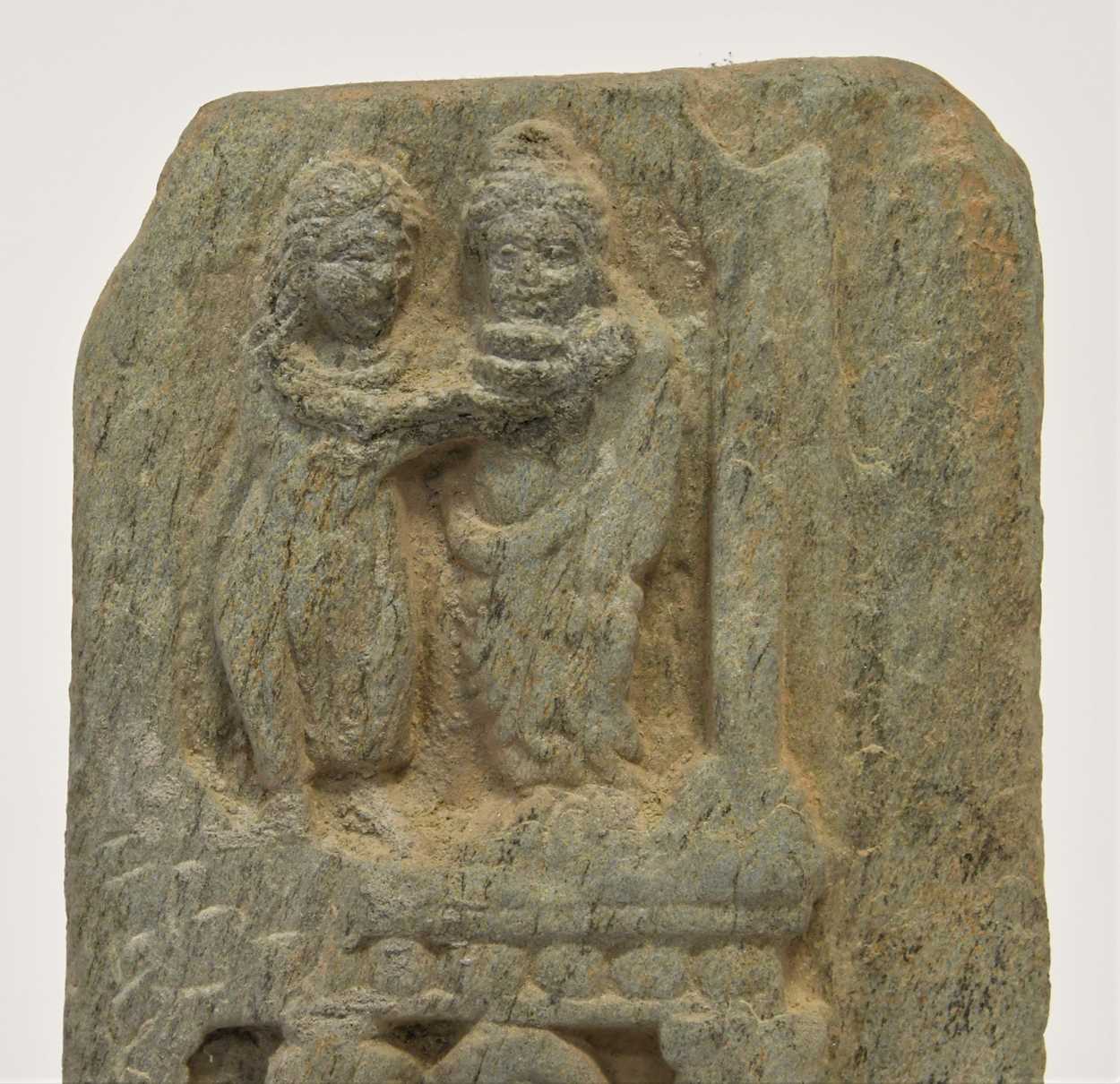 A Gandharan green schist figurative panel, 3rd-5th century, - Image 4 of 6