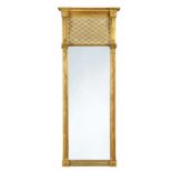 A Regency gilt wood pier mirror,
