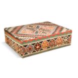 A rectangular Kelim covered ottoman, 20th century,