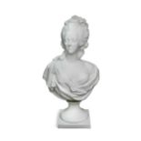After Félix Lecomte (1737-1817), a parian ware bust of Marie Antoinette,