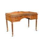 A mahogany gentleman's writing table in the style of Gillows, 19th century,