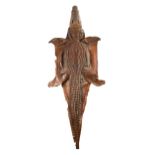 Mugger Crocodile (Crocodylus palustris), a full skin with head mount,