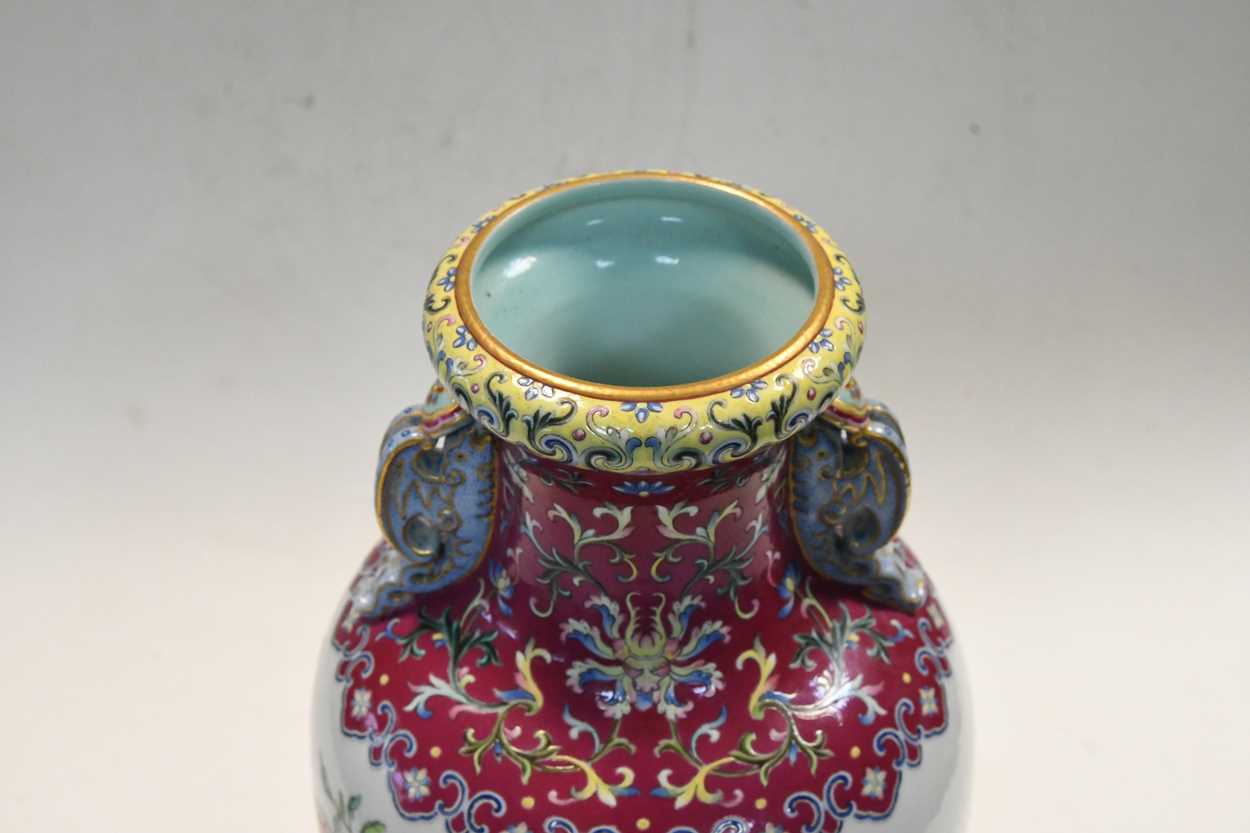 A Chinese famille rose vase, Jiaqing seal mark and probably of the period (1796-1820), - Image 4 of 30