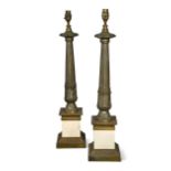 A pair of decorative table lamps in the classical style, 20th century,