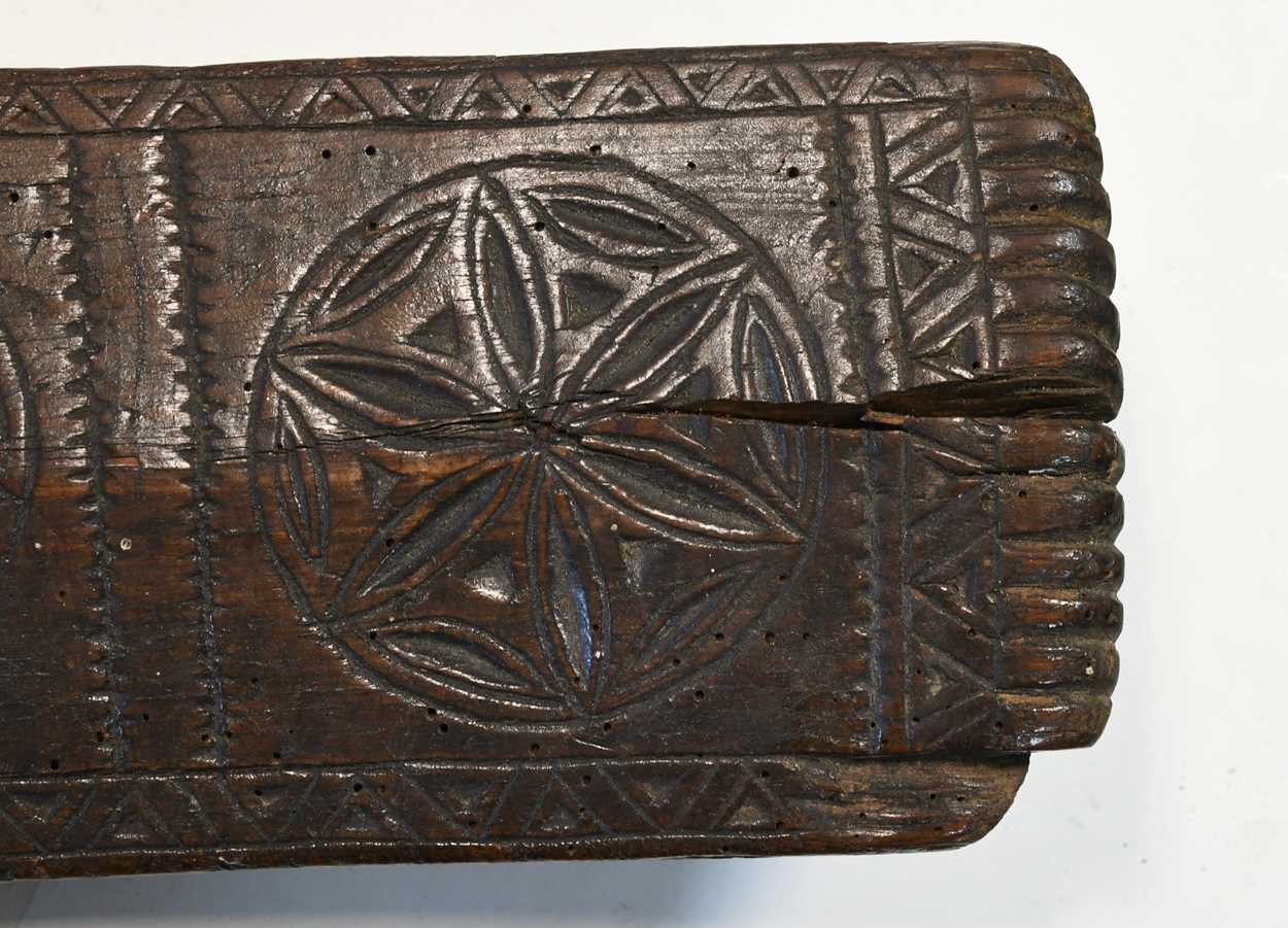 A Scandinavian carved pine mangle board, late 18th or early 19th century, - Image 2 of 8