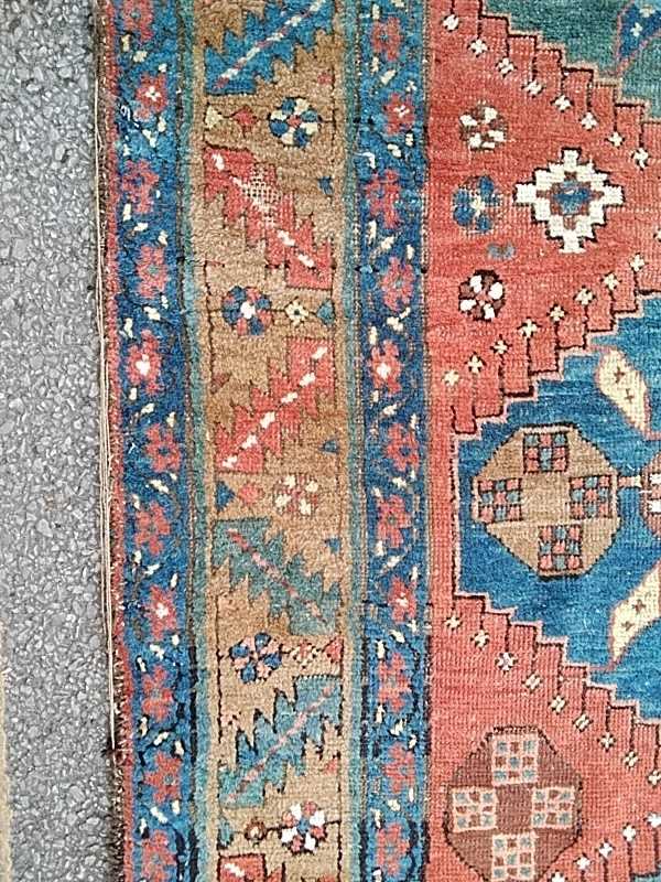 Antique heriz runner, circa 1900 384 x 101cmLow pile and large areas of wearLosses to the selvage - Image 4 of 12