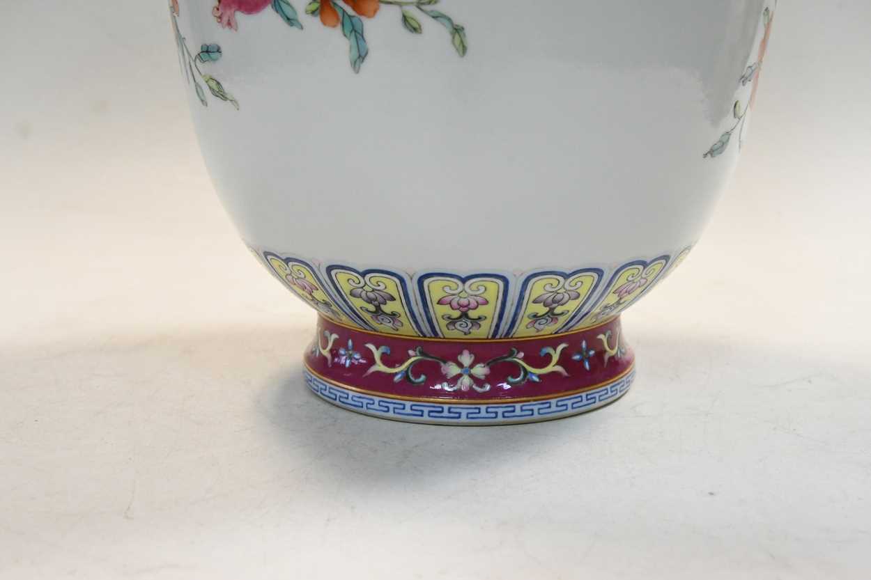 A Chinese famille rose vase, Jiaqing seal mark and probably of the period (1796-1820), - Image 8 of 30