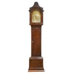 A figured walnut longcase clock, mid 18th century,