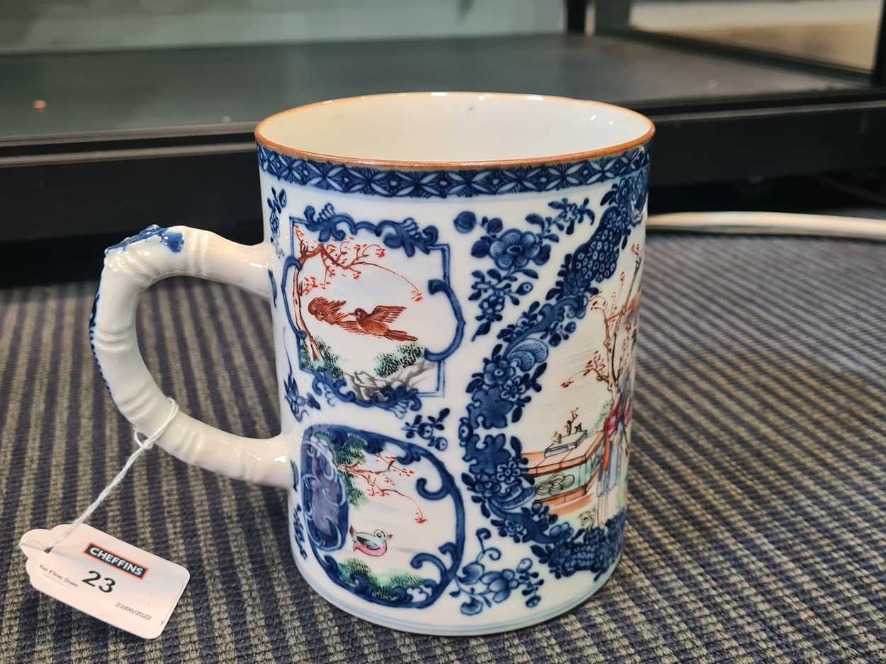 A Chinese Mandarin export porcelain mug, Qing Dynasty, circa 1780, - Image 12 of 16