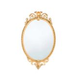 A gilt and gesso oval wall mirror, late 19th century,