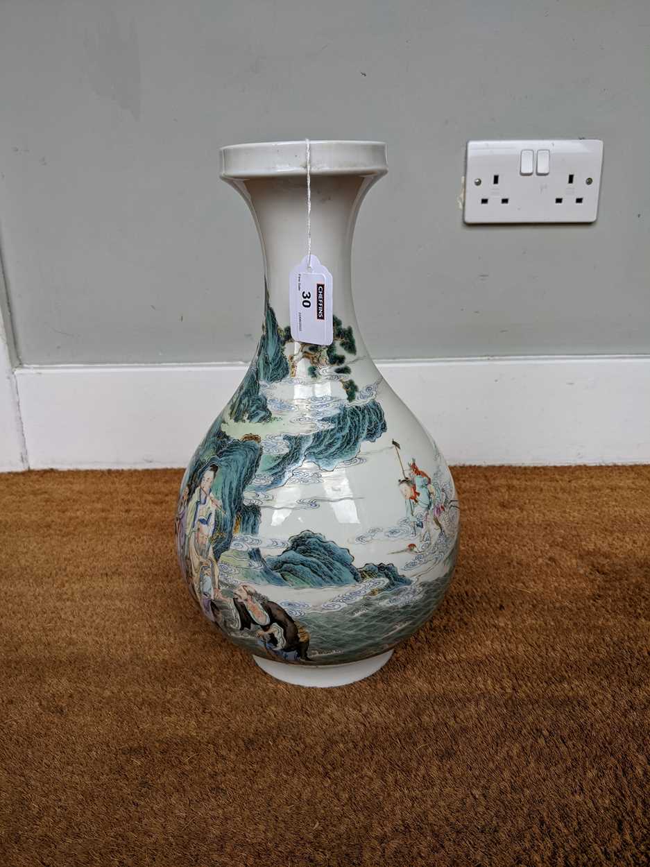 A Chinese porcelain Eight Immortals vase, signed Xiezho Zhuren zao, mid 20th century, - Image 22 of 22