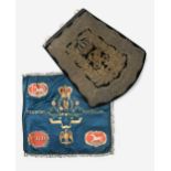 A Sabretache pouch with VR central insignia,