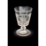 A Sunderland Bridge glass rummer,