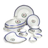 A Richard Ginori Doccia dinner service for twelve,