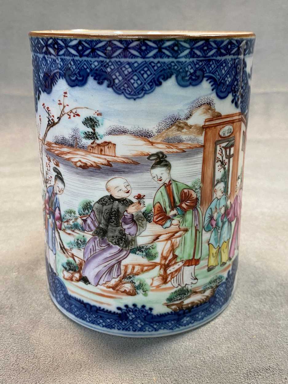 A Chinese Mandarin export porcelain mug, Qing Dynasty, circa 1780, - Image 6 of 16