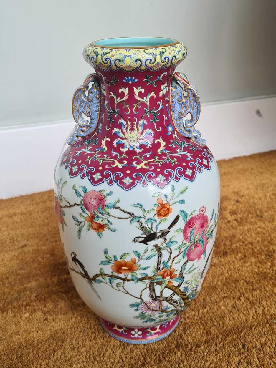 A Chinese famille rose vase, Jiaqing seal mark and probably of the period (1796-1820), - Image 24 of 30