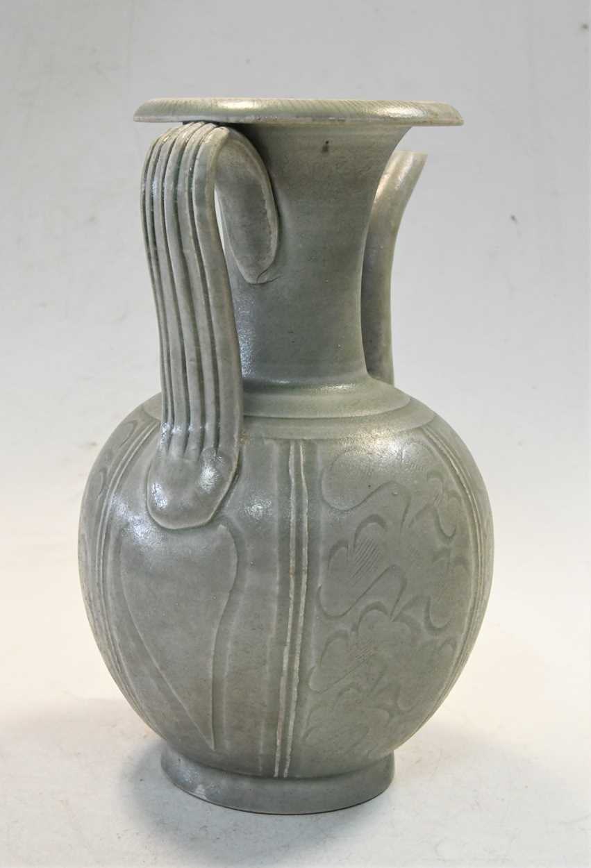 A Chinese Longquan celadon jug, probably Northern Song Dynasty (960-1279), - Image 5 of 16