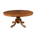 A large Victorian circular dining table,