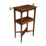 A George III small mahogany two-tier reading table,