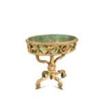 A giltwood and gesso oval jardinière, 19th century,