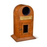 A late Victorian oak country house letter box,