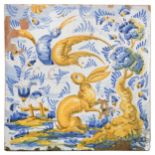 A large maiolica tile,