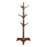 A mahogany hat stand, 19th century,