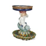 A Majolica centrepiece, circa 1890,