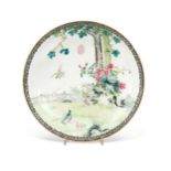 A Chinese porcelain large saucer dish Republic Period,