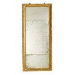 A gilt and gesso wall mirror, 19th century,