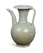 A Chinese Longquan celadon jug, probably Northern Song Dynasty (960-1279),