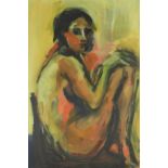Manner of David BombergSeated female nudeoil on canvas91.5 x 61cm