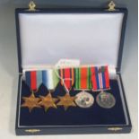 A WW2 group of 5 re-issue medals, named to 'CHX114841 MNE R K Worth Royal Marines'