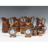 A collection of lustre to include jugs, cans and vases (qty)