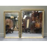 Two modern gilt framed mirrors, 117 x 68.5cm and 101 x 124.5cm