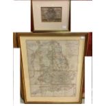 Four engraved maps. Bowles's New Travellers Guide... England and Wales, 1777, 49 x 37cm; J. Cary,