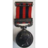 Suffolk Regiment India General Service medal 1854-95, 1 clasp, 'Hazara 1888', script named to '