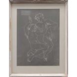 Lady dancing with a faunprint number 50/120Indistinctly signed 54.5 x 41cm