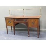 A 19th century mahogany serpentine sideboard, 130 x 158 x 58.5cm