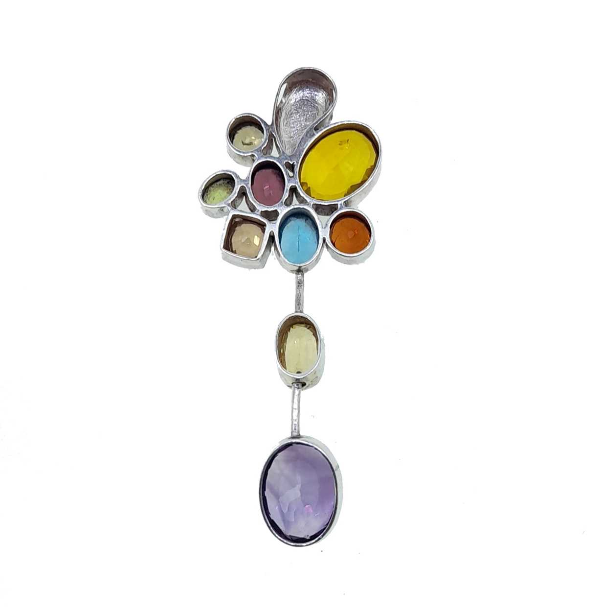 A multi gemstone pendant, - Bild 2 aus 2