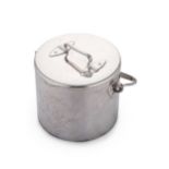 A (possibly) late 18th century French metalwares silver picnic pail with cover,