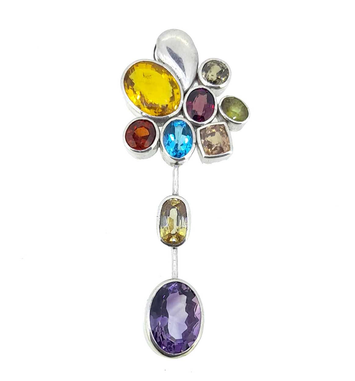 A multi gemstone pendant,