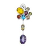 A multi gemstone pendant,