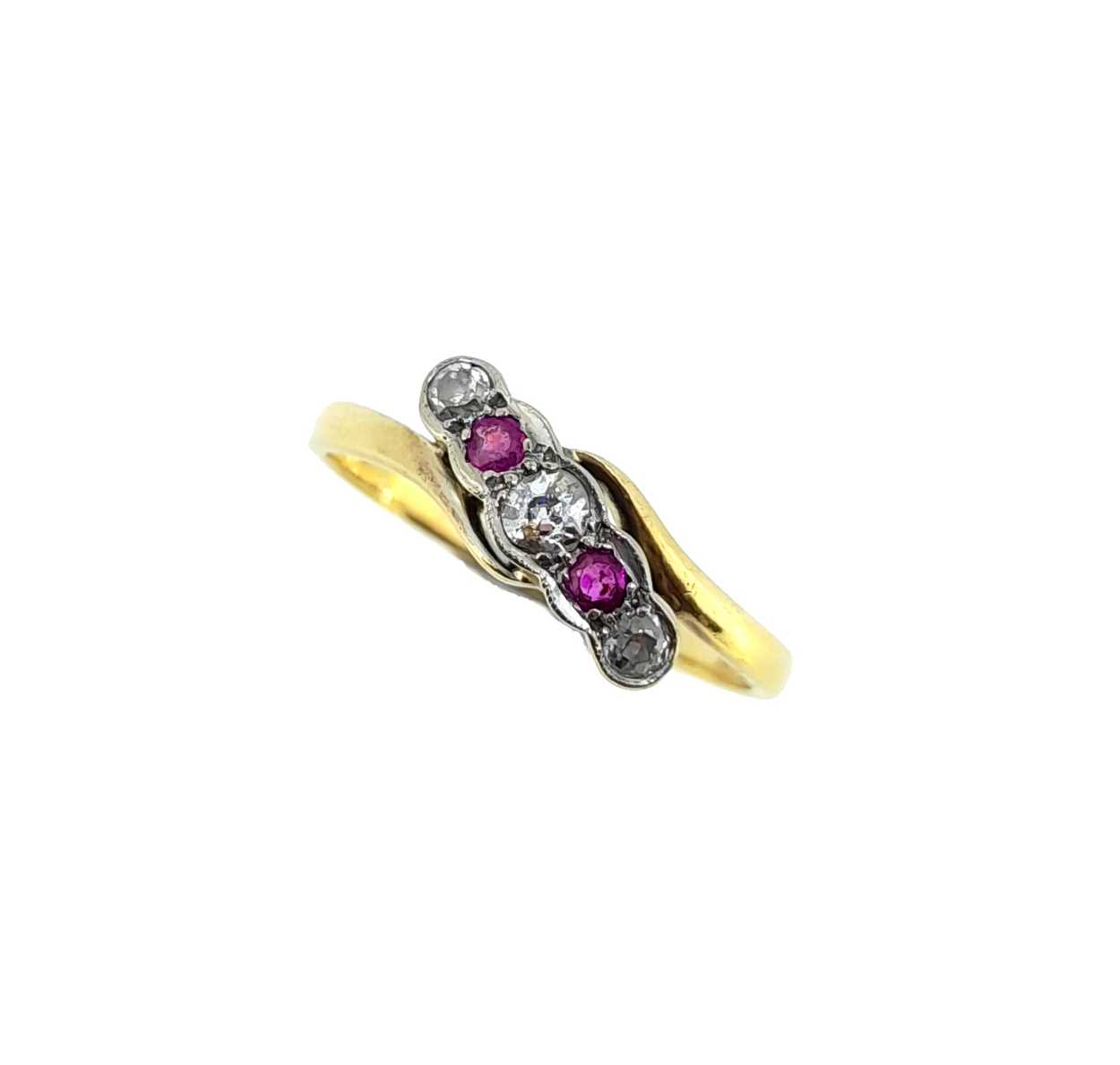 A ruby and diamond ring,