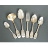 A 60 piece harlequin set of 19th century and later silver flatware with 19 additions,