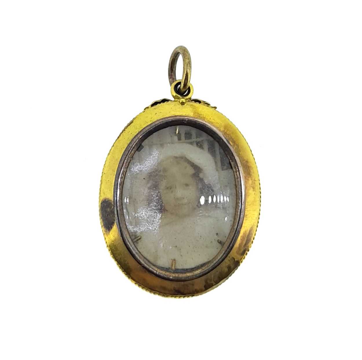 An enamel and pearl memorial pendant, - Bild 2 aus 2