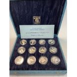 Cook Islands Endangered Wildlife 1991 Silver Proof Collection, 12 coin set, cased