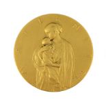 Gold medal by O. Roty 'Maternite', the reverse commemorating Royal births of Prince and Princess