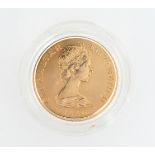 Gibraltar £50 gold coin 1980, with Nelson to the reverse, 15.97g, encapsulated