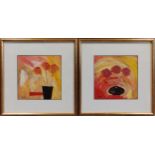 Clemente MimunGold I and Gold II (a pair) oil on paper19 x 19cm (2)